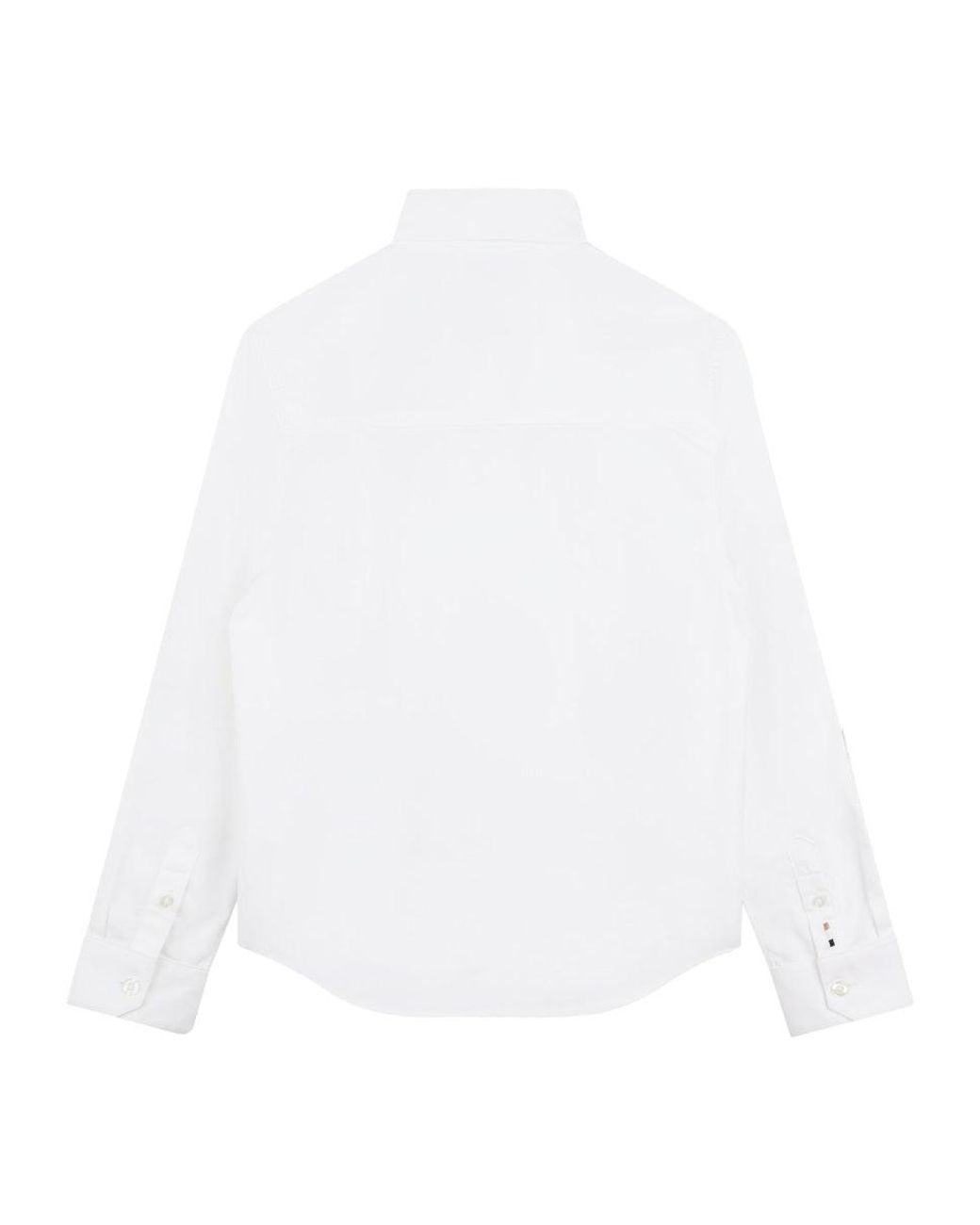 Boss White Camicia Con Logo