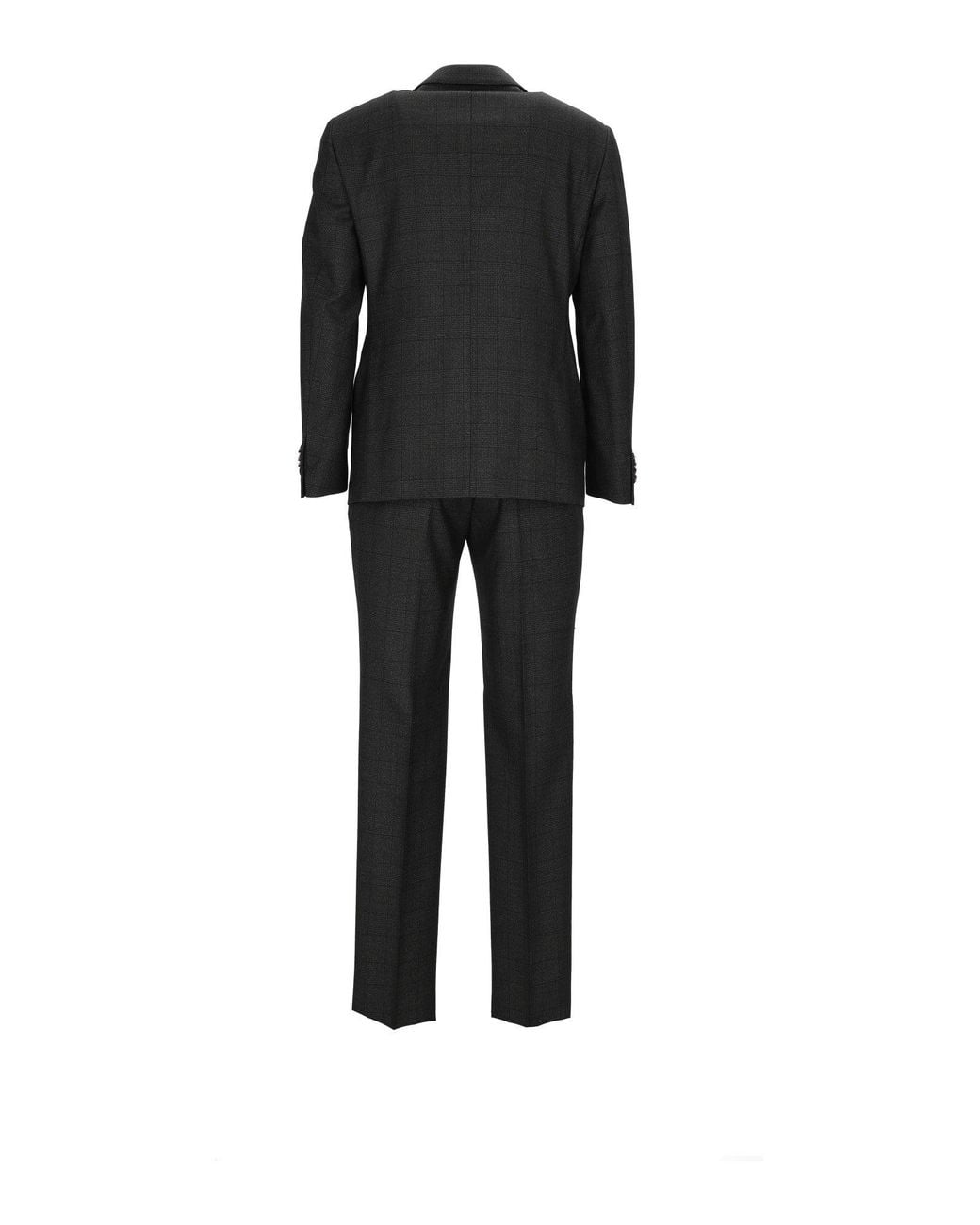 LUIGI BIANCHI SARTORIA Black Drop 7 Checkered Suit for men