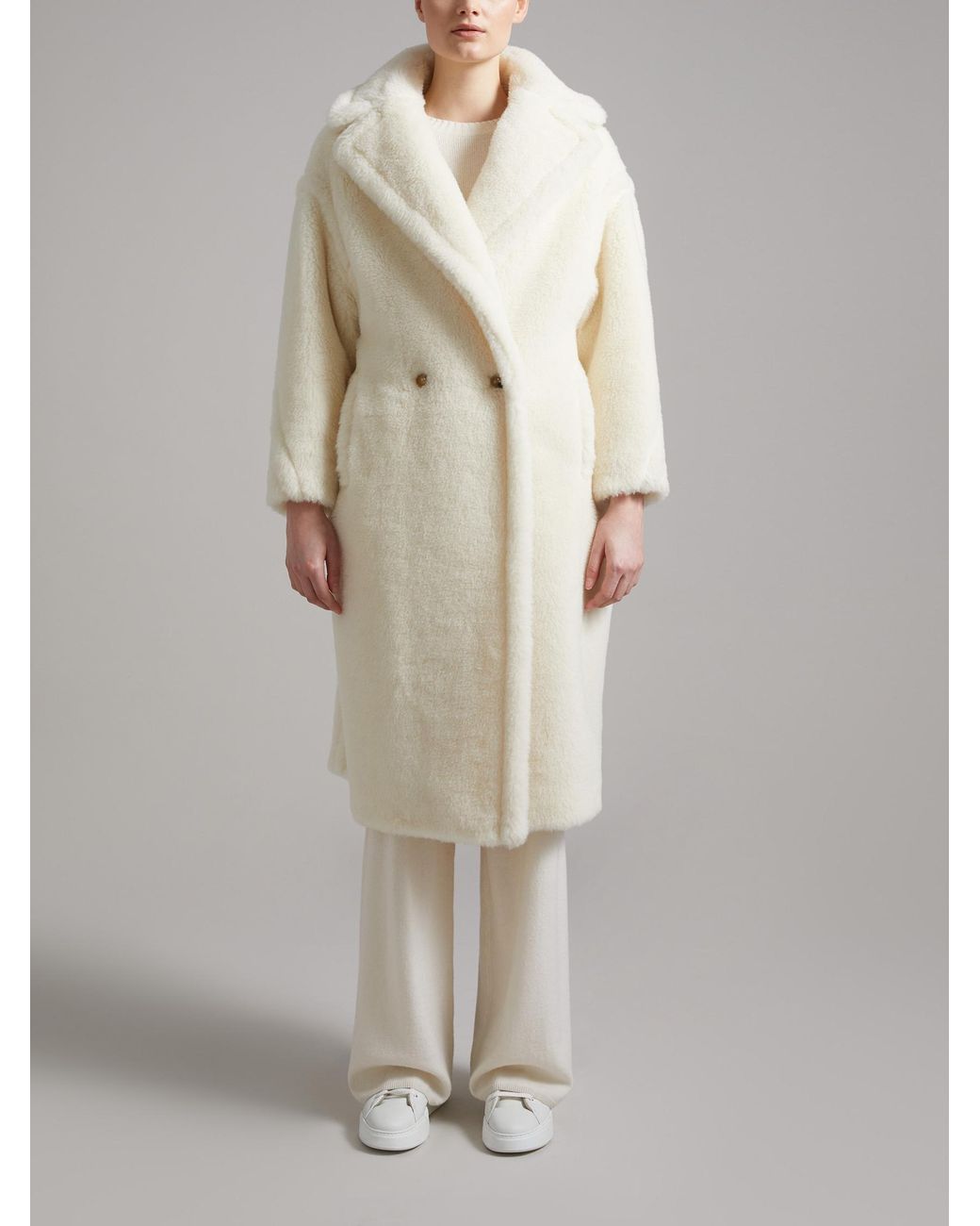 Max Mara White Ted Girl Teddy Bear Icon Coat