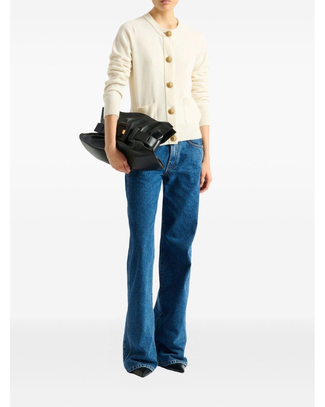 Balmain White Cashmere Cardigan