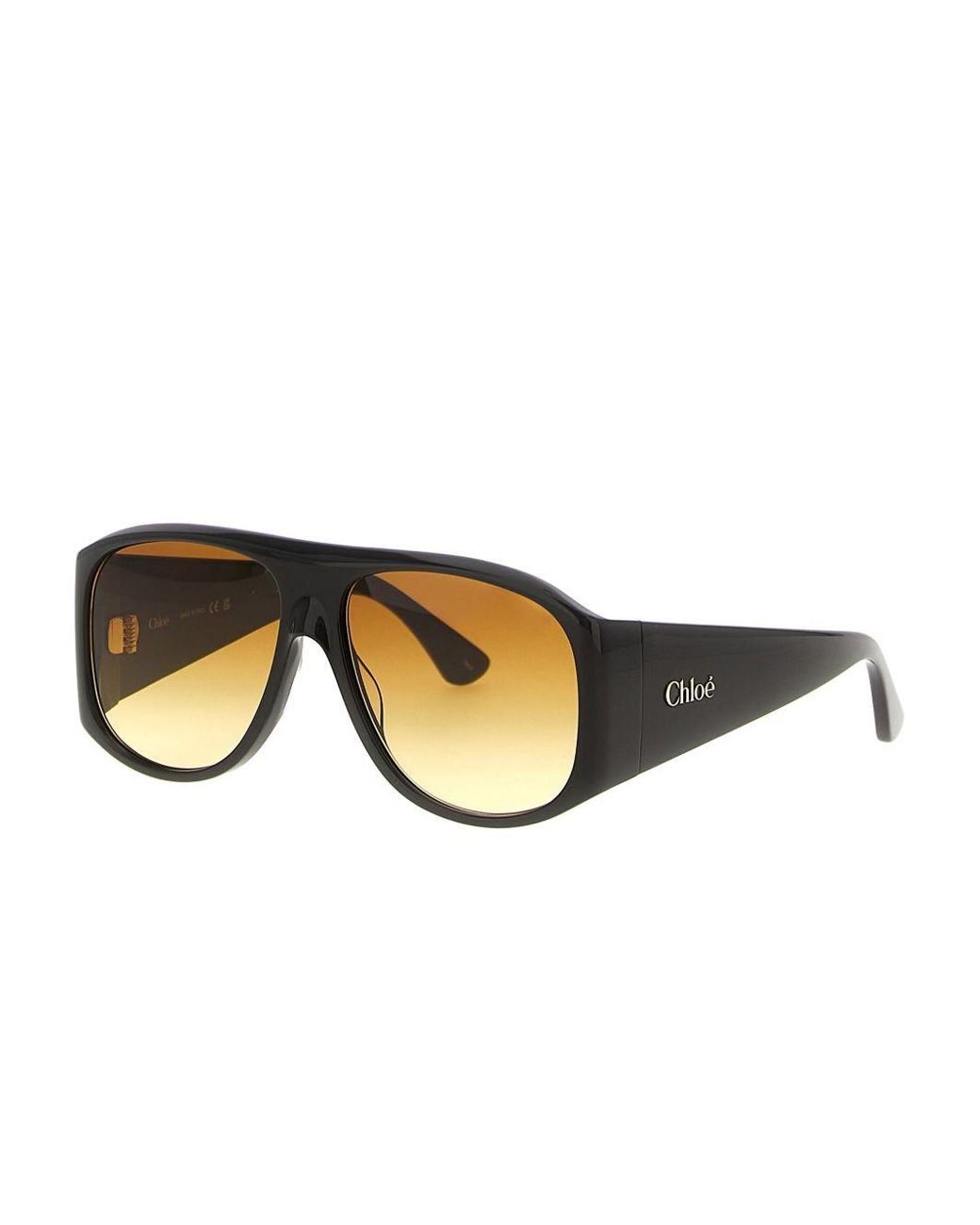 Chloé Multicolor Pilotenbrille Mit Logo-Schild
