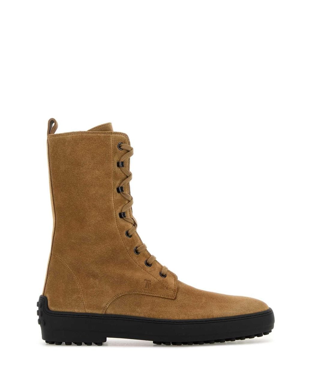 Tod's Brown Camel Suede Winter Ankle Boots