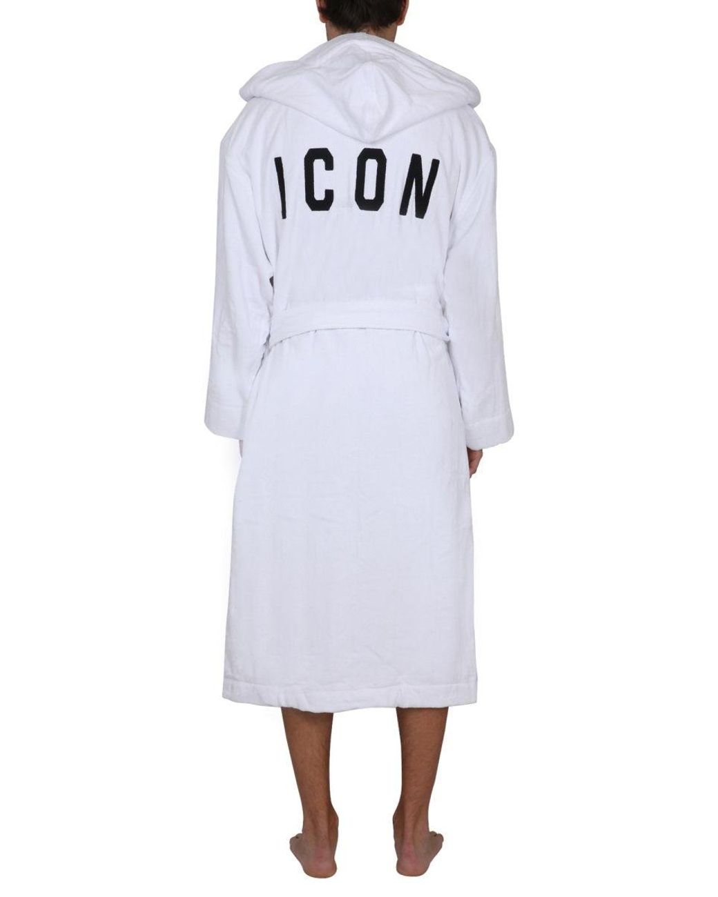 DSquared² White Dsquared Bathrobe With Logo