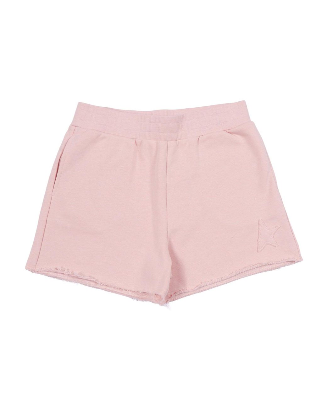 Golden Goose Deluxe Brand Pink Star Girl's Short Blend Cotton Fleece With Patch And Print for men