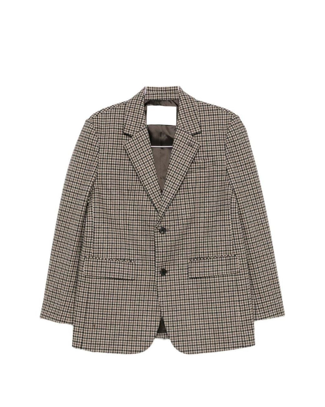 DUNST Gray Wool Single Breasted Blazer Jacket