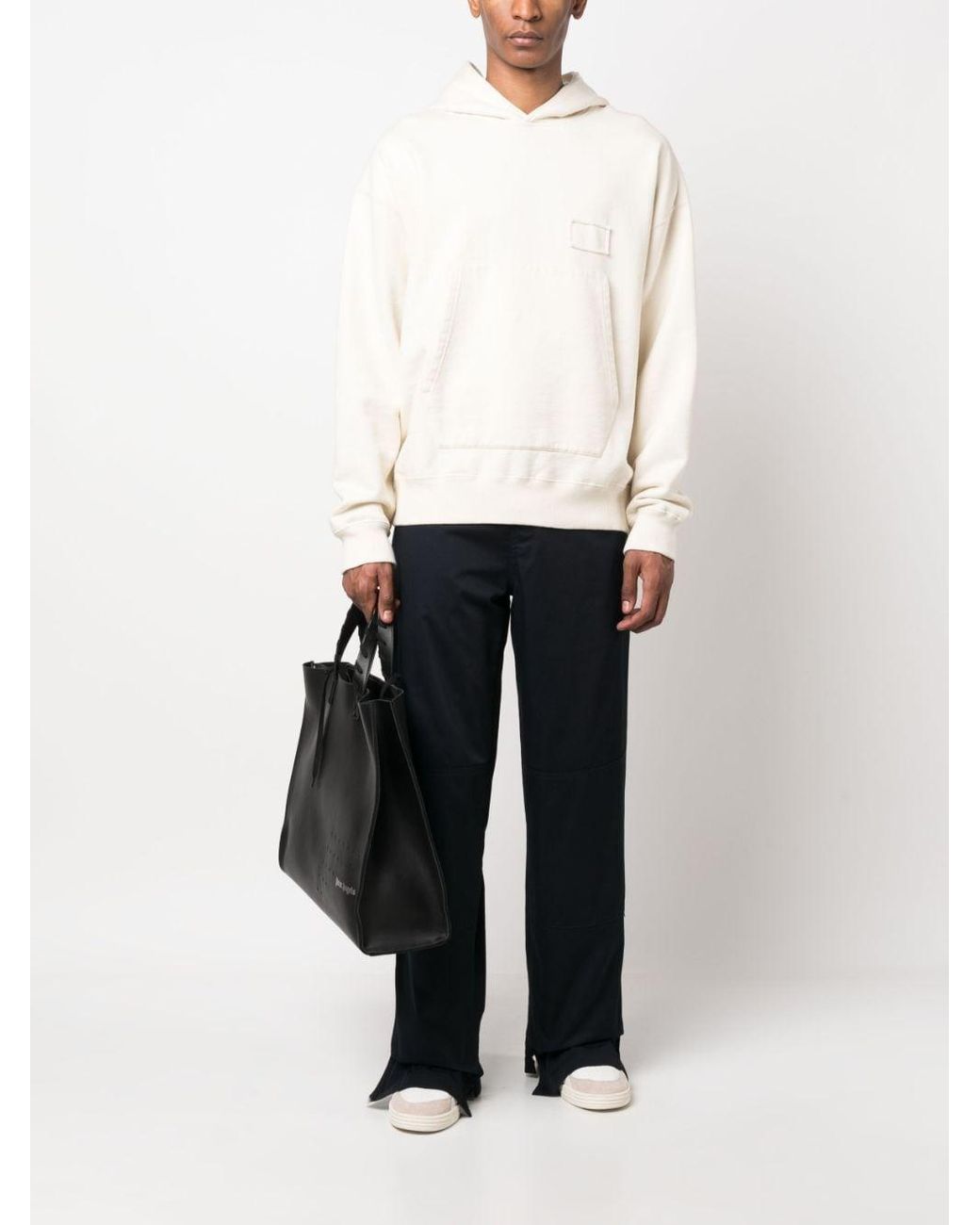 Palm Angels Blue Cotton Trousers for men