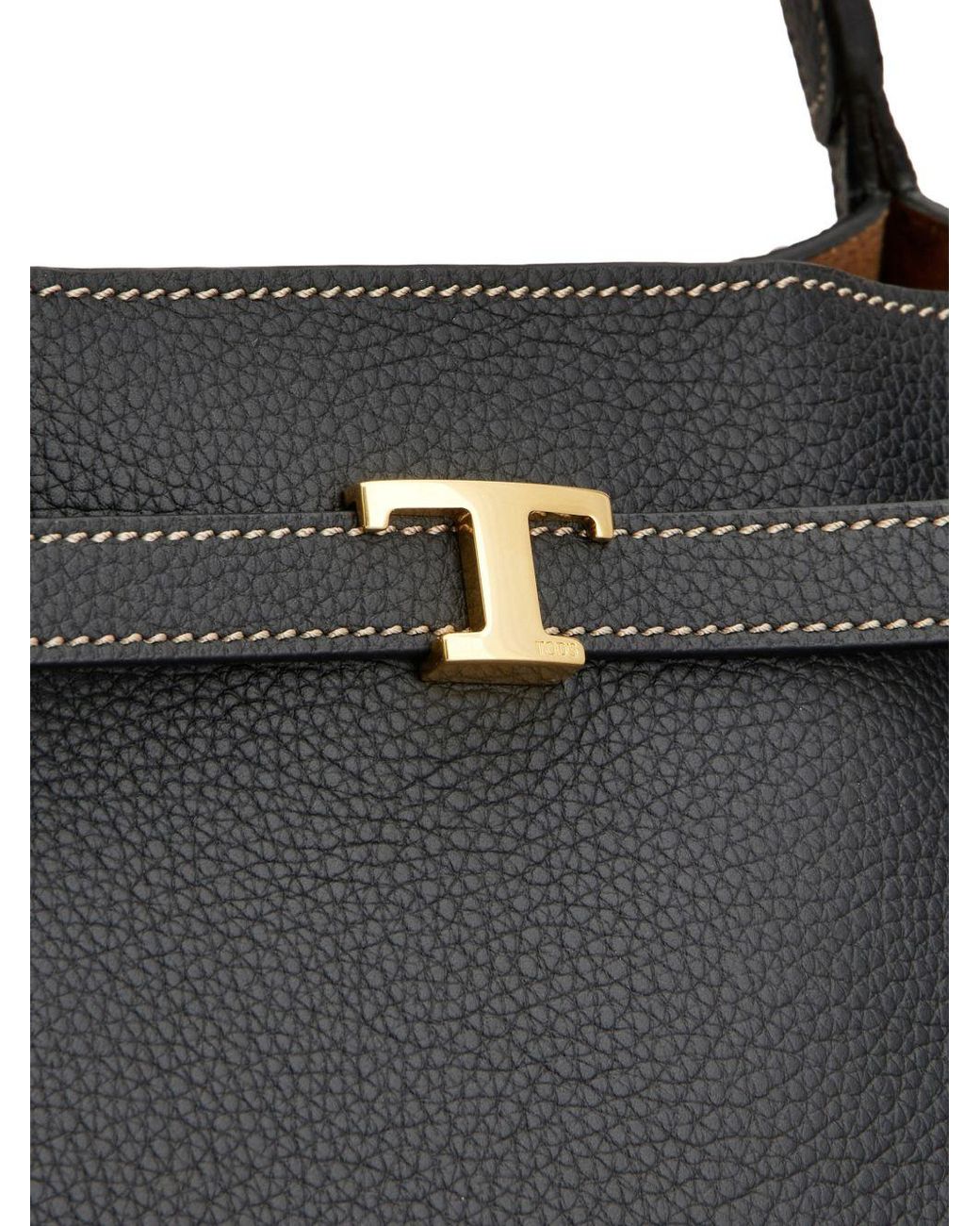 Tod's Black Small Leather Tote Bag