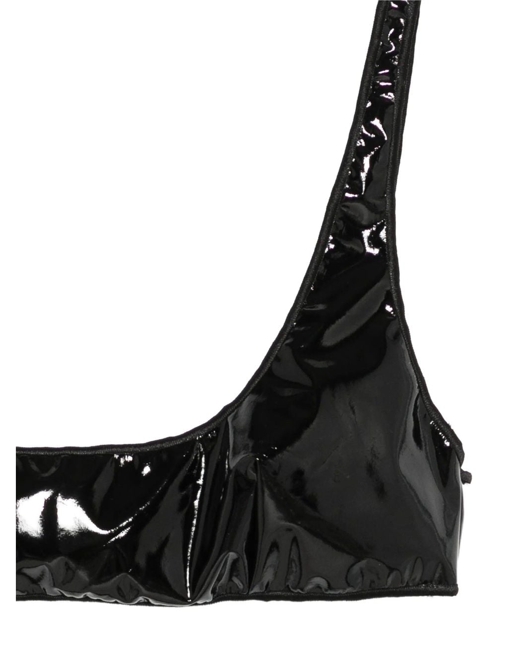 Oseree Black Latex Sporty Two Piece