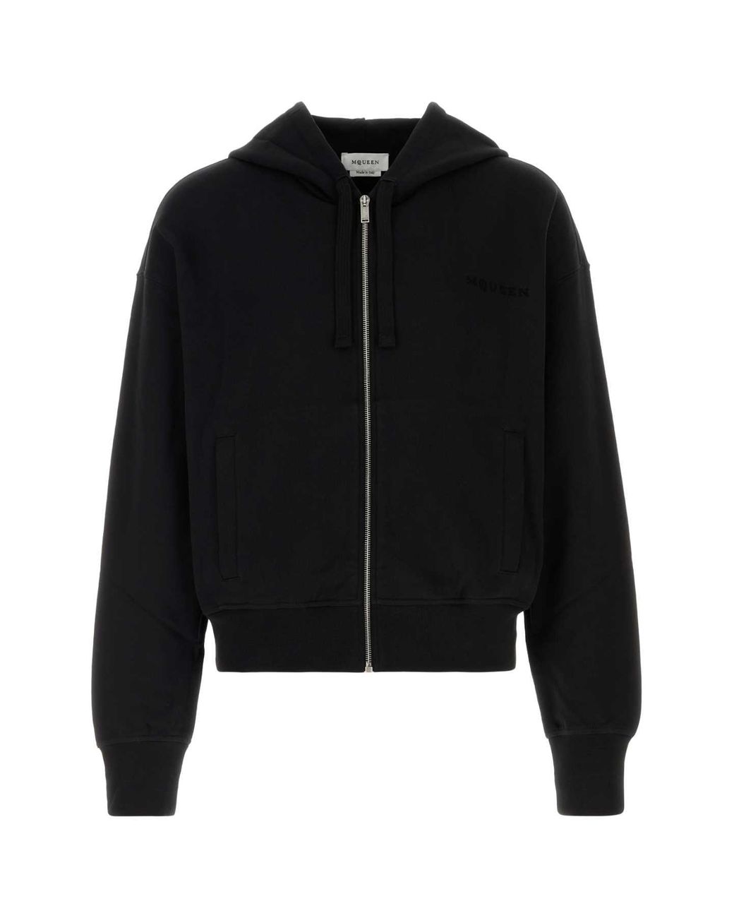 McQueen Black Cotton Sweatshirt for men