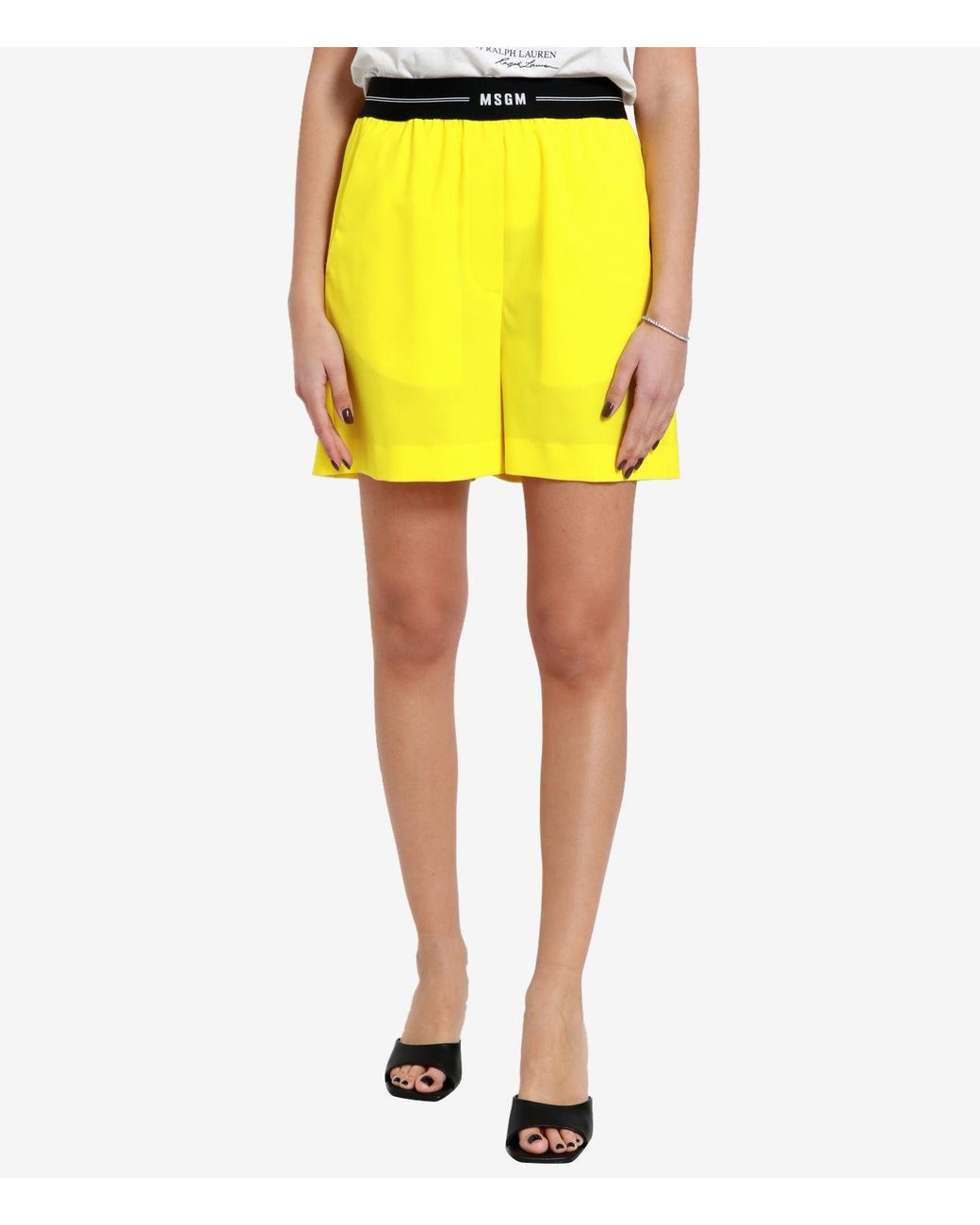 MSGM Yellow Shorts