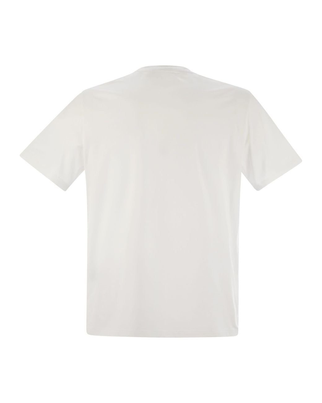 Herno White Stretch Cotton T-Shirt for men