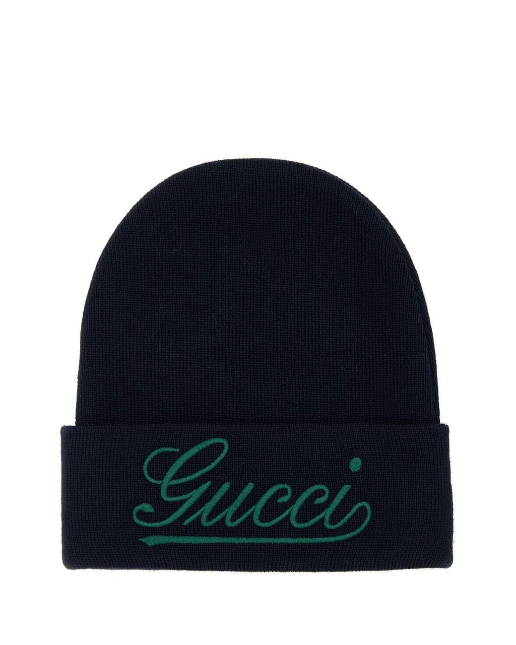 Gucci Blue Hat With Embroidery