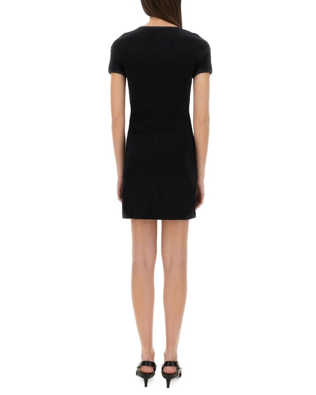 Courreges Black Holistic Contrast" Mini Dress