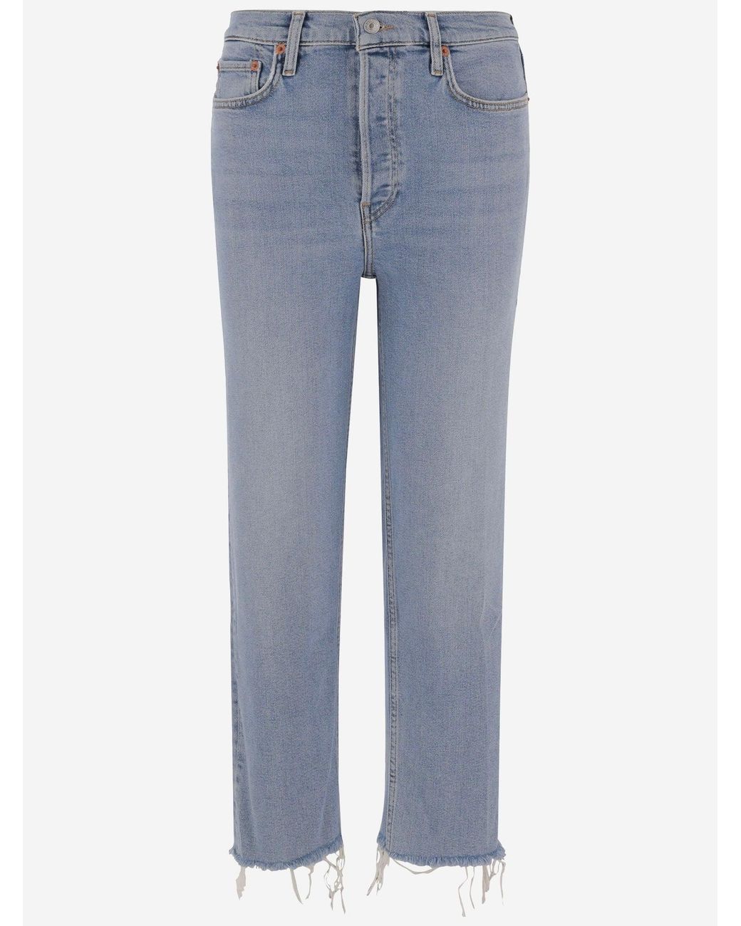 Re/done Jeans Van Stretchkatoen in het Blue