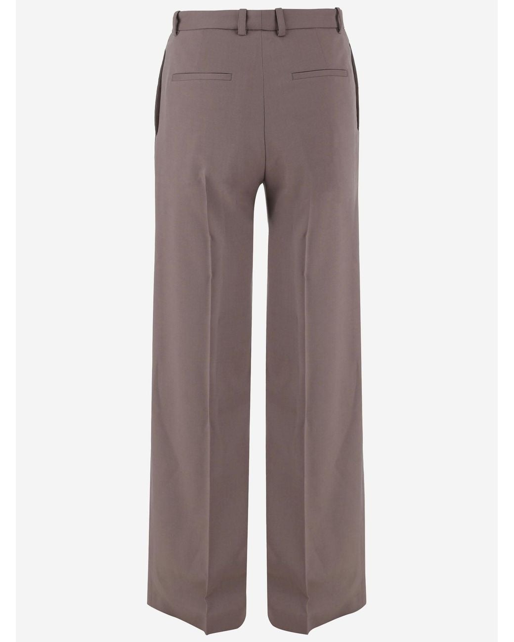 Jil Sander Brown Stretch Wool Pants