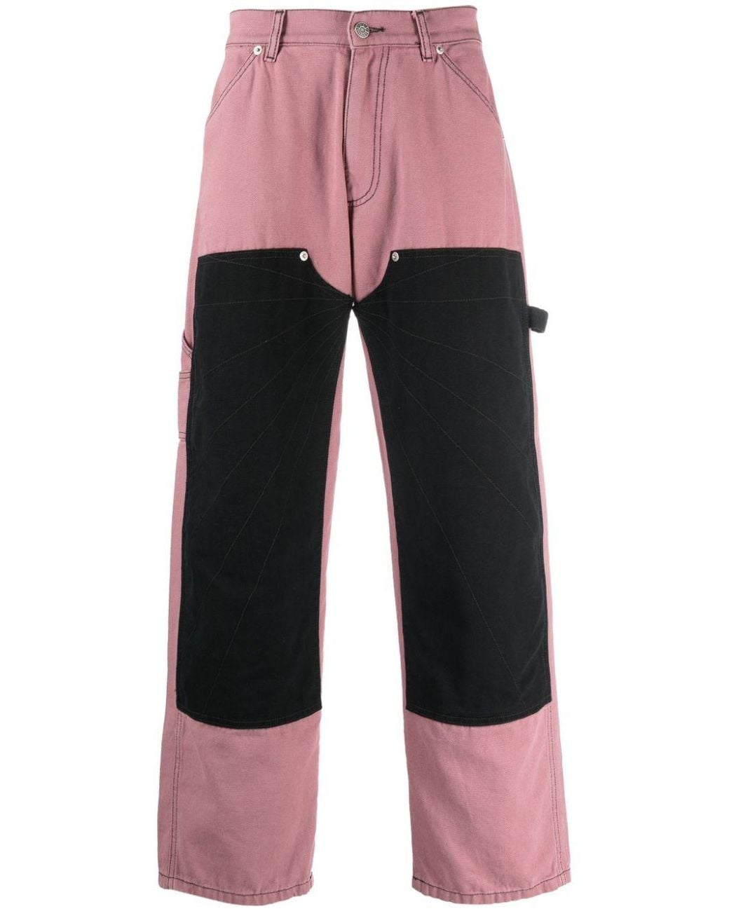 Rassvet (PACCBET) Pink Tonal-Stitched Knee-Panel Jeans for men