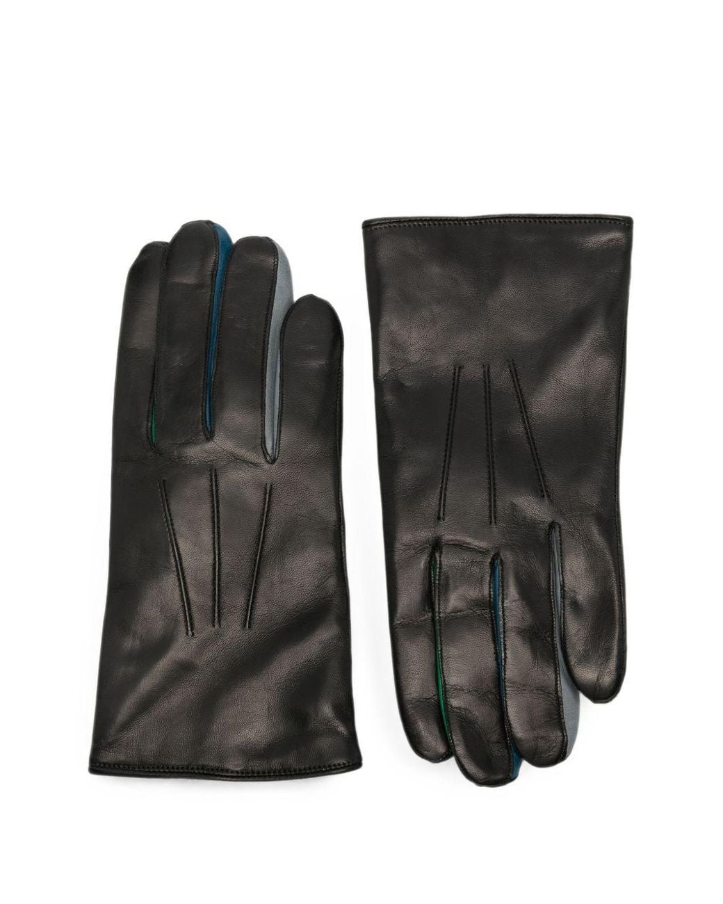 Paul Smith Black Leather Gloves