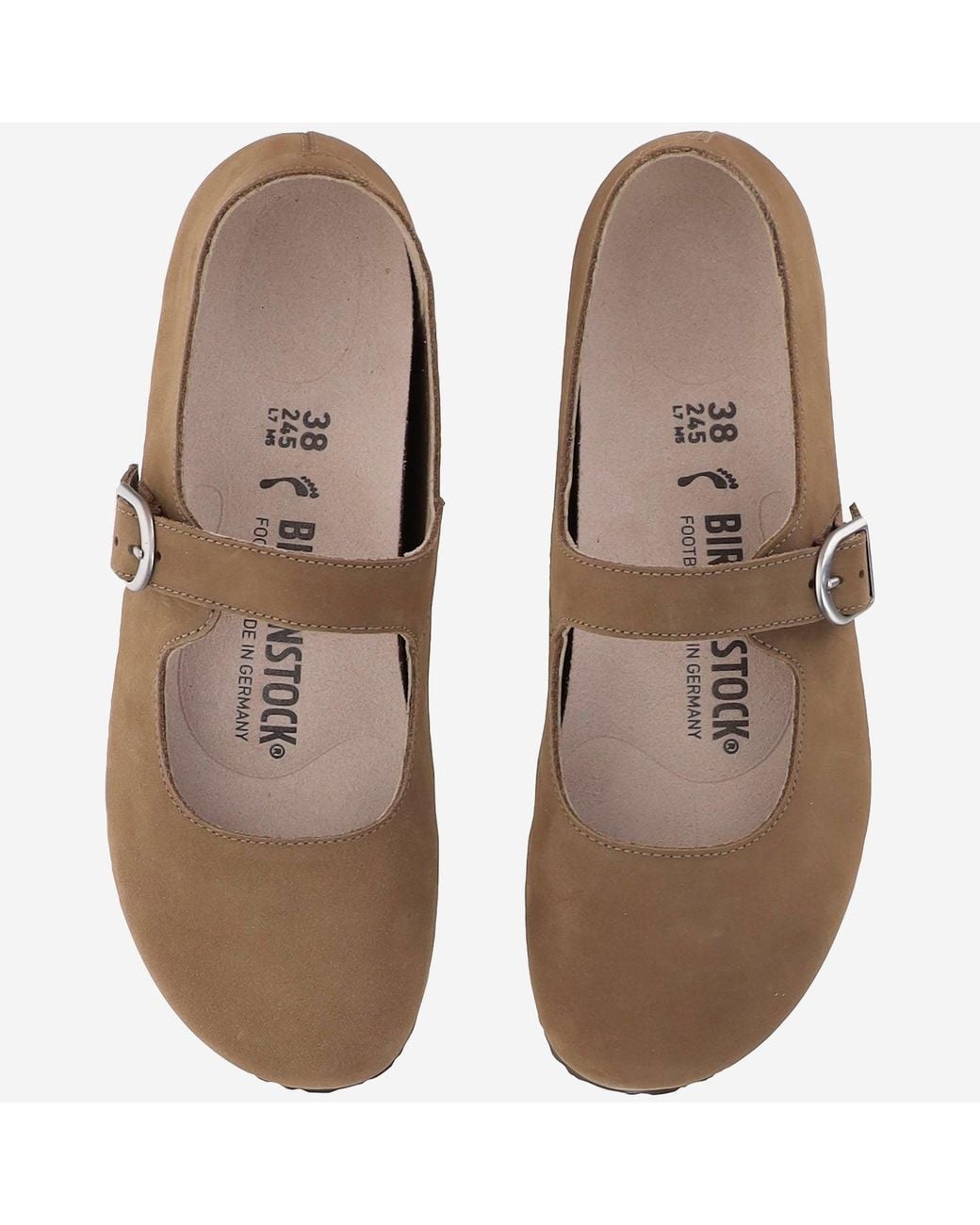 Birkenstock Brown Santa Clarita Leather Flats