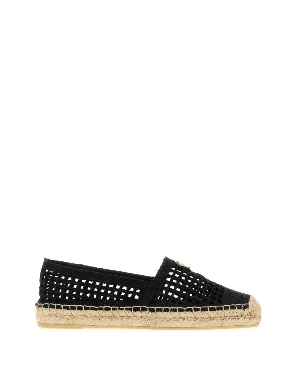 Prada Black Slip On Espadrilles