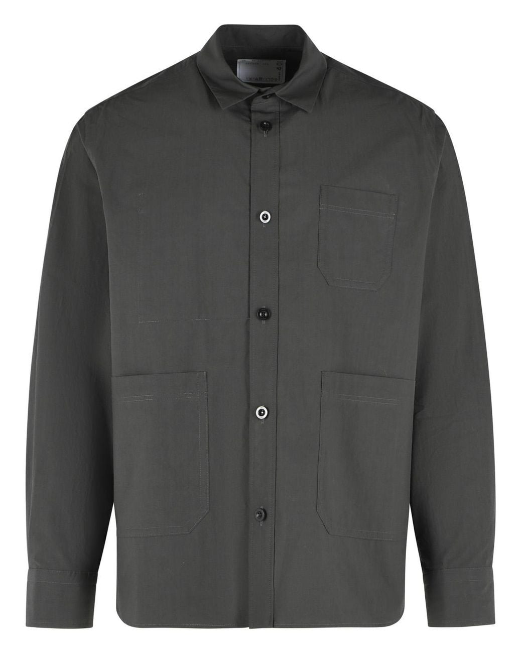 Sacai Gray 'Typewriter' Cotton Shirt for men