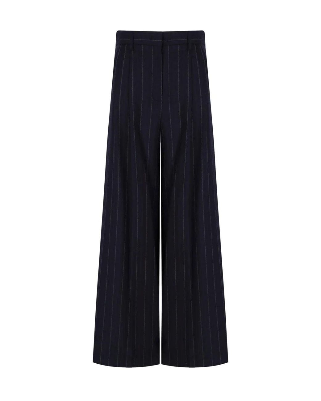 Weekend by Maxmara Blue Nebbie Pinstripe Trousers
