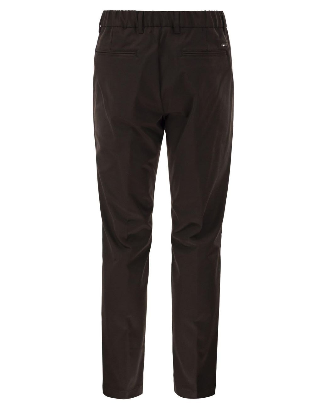 Herno Black Technical Fabric Drawstring Trousers for men