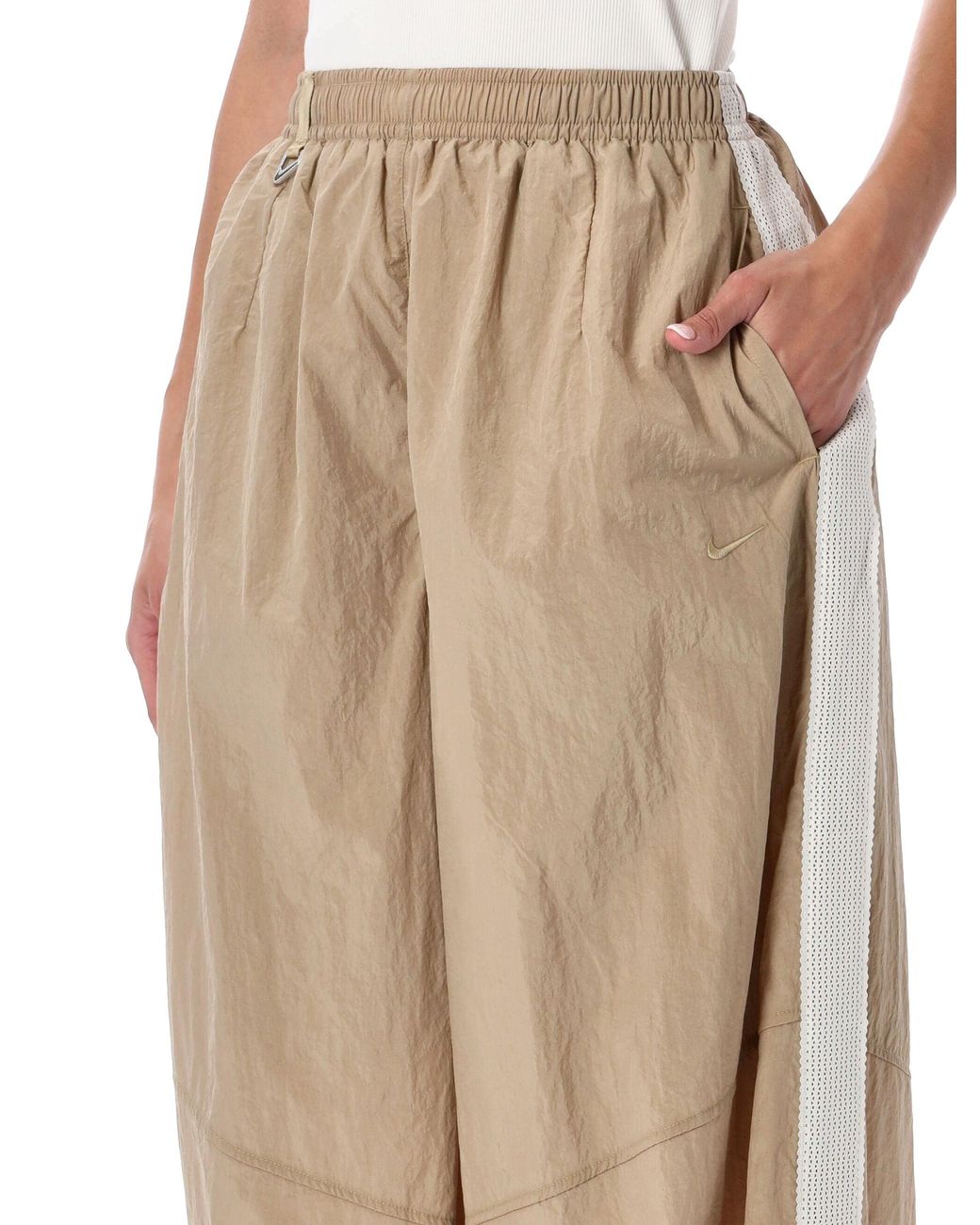 Nike Natural Balloon Track Pants With Mesh Panels
