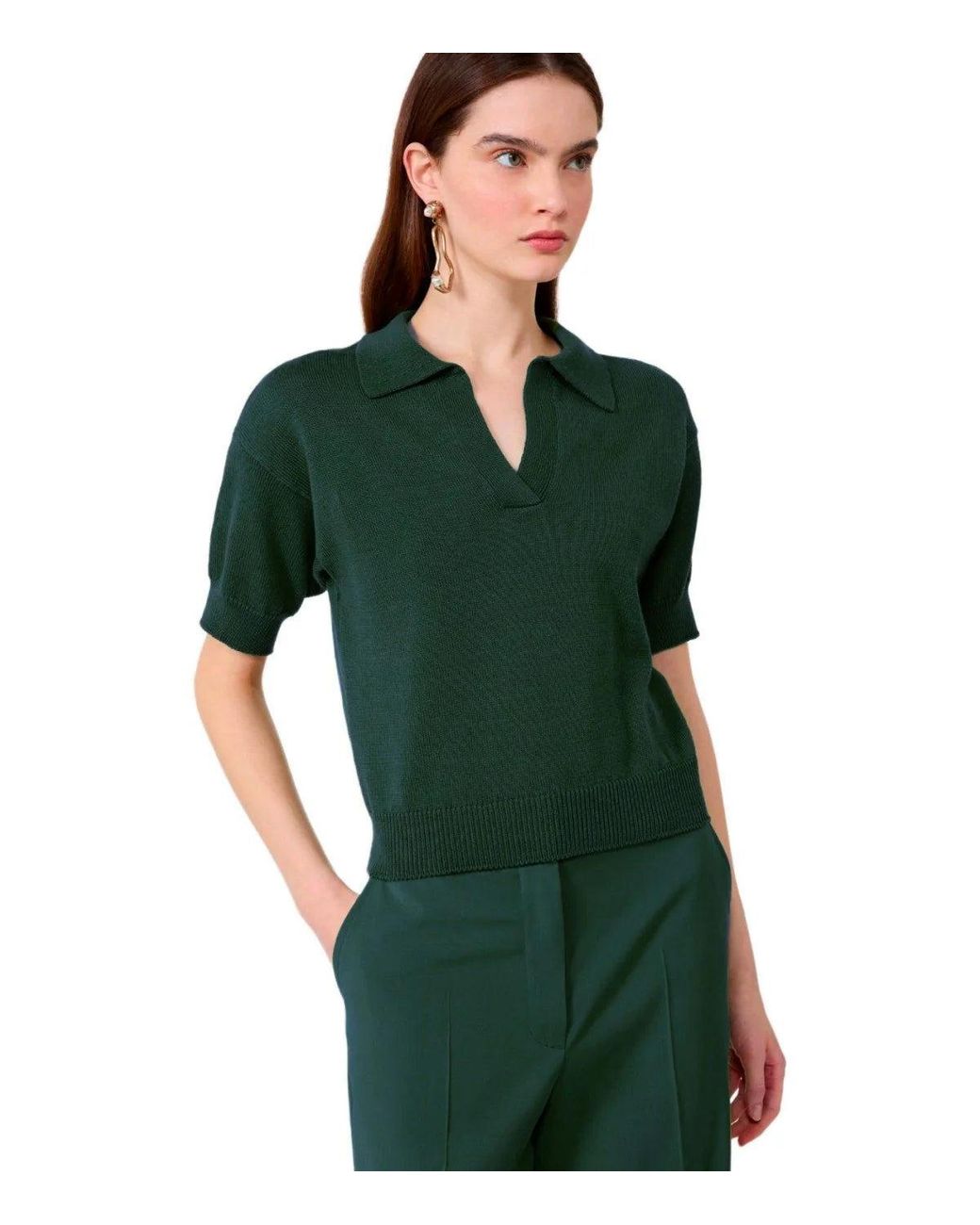 Weekend by Maxmara Green Albero Polo Shirt
