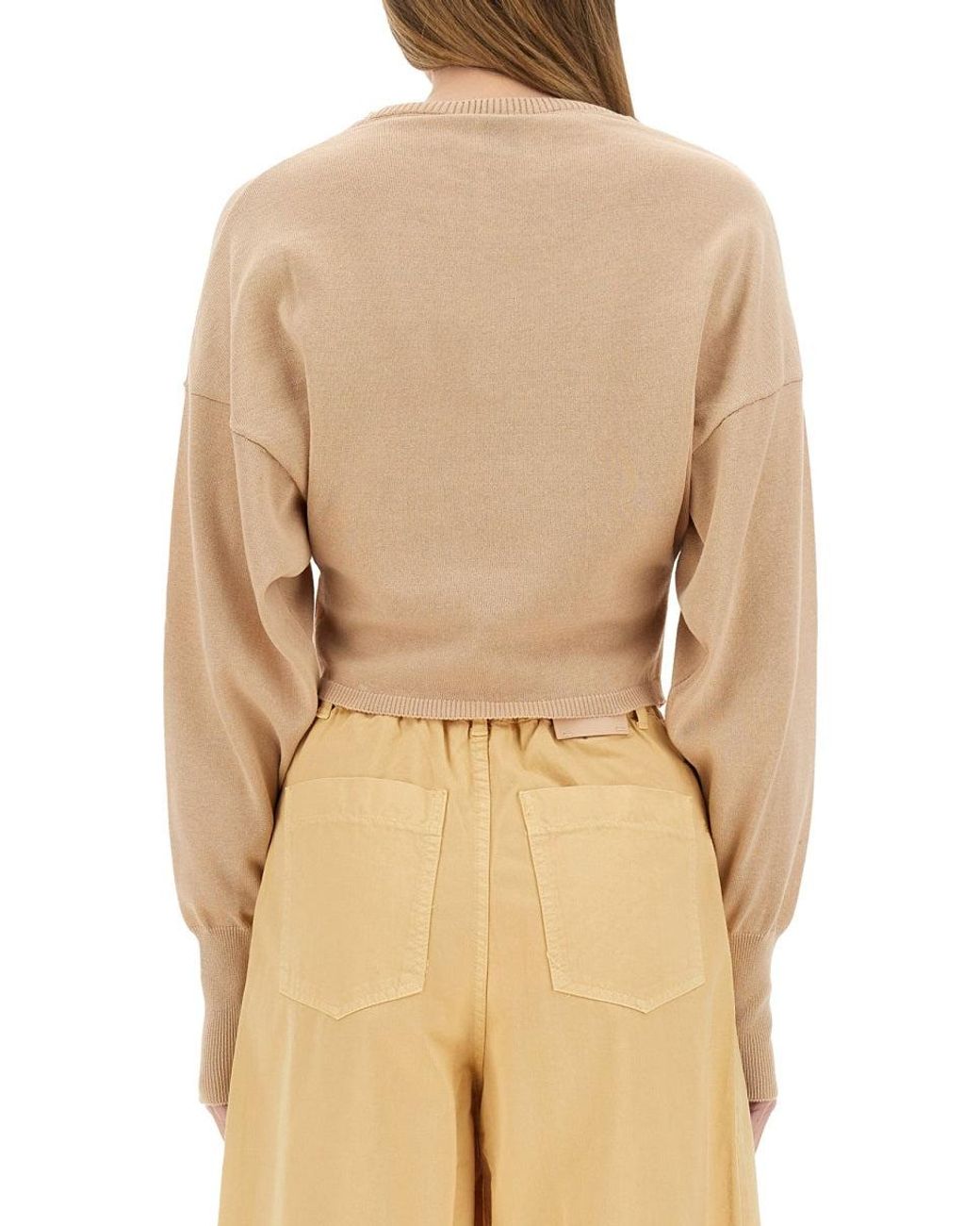 Alysi Natural Cropped Shirt