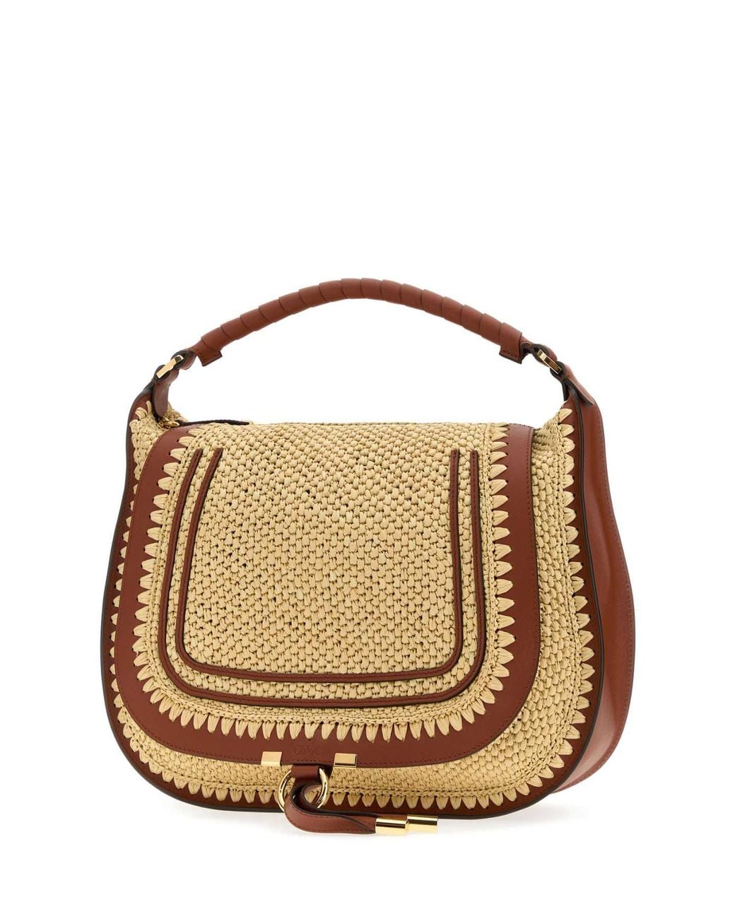 Chloé Metallic Raffia Marcie Handbag