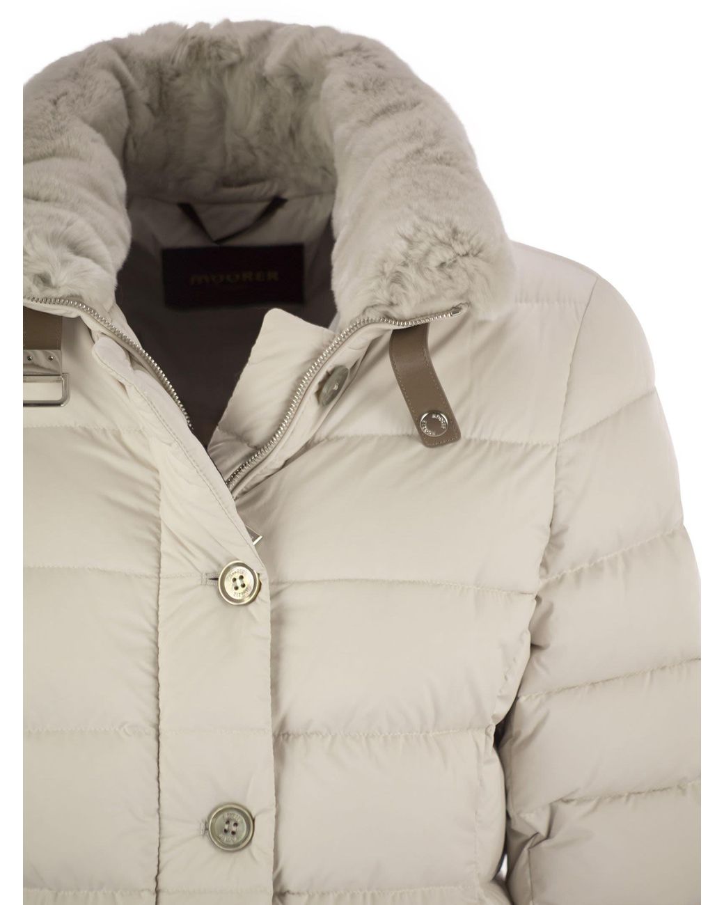 Vetiver S3 Long Down Jacket Moorer de color Natural