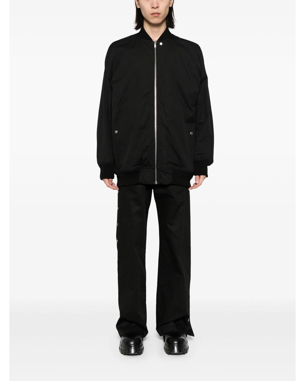 Rick Owens Black Jumbo Peter Flight Jacket