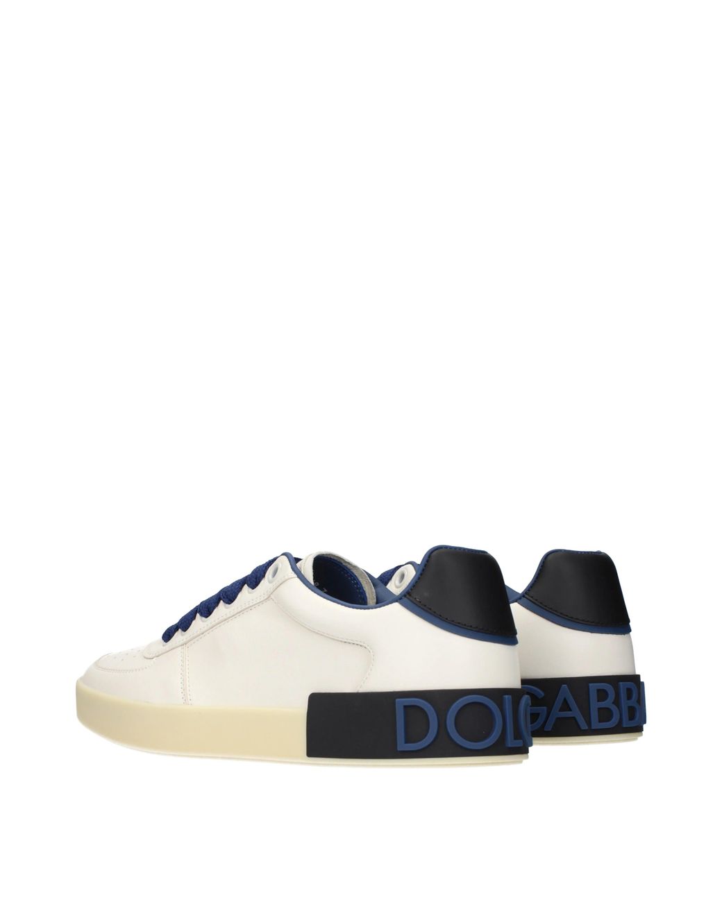 Dolce & Gabbana Blue Portofino Sneakers Leather/Denim