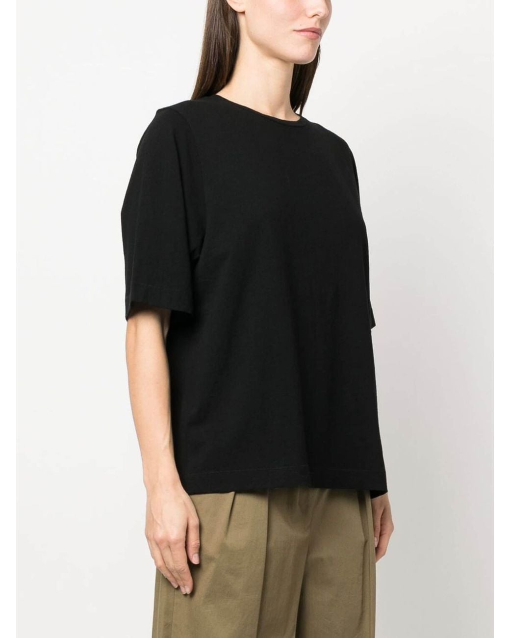 Closed Blouse Met Wijde Mouwen in het Black