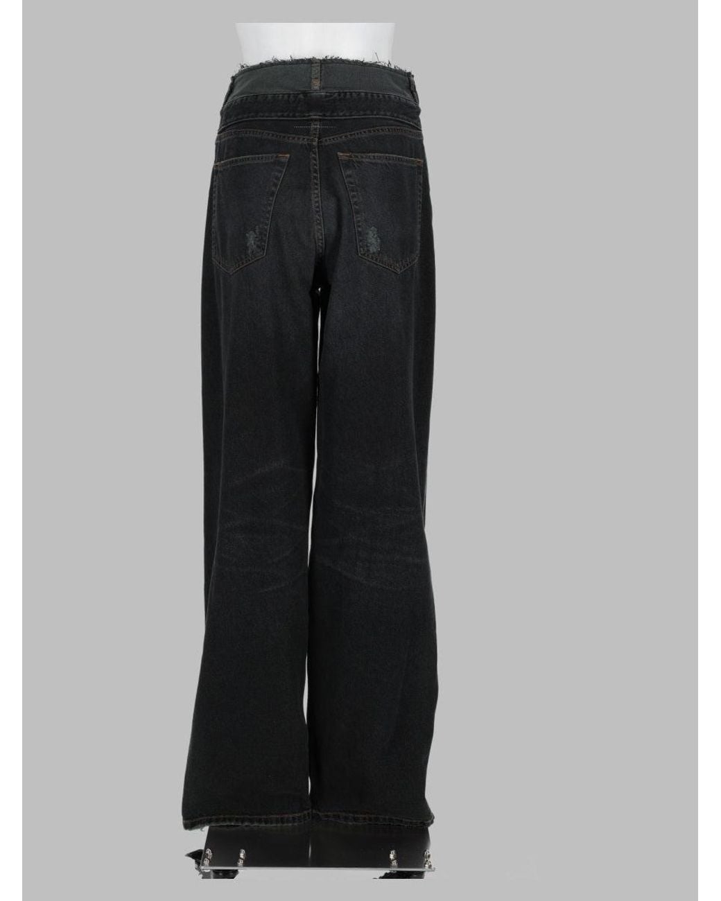 MM6 by Maison Margiela Gray Cotton Trousers With Contrasting Lining