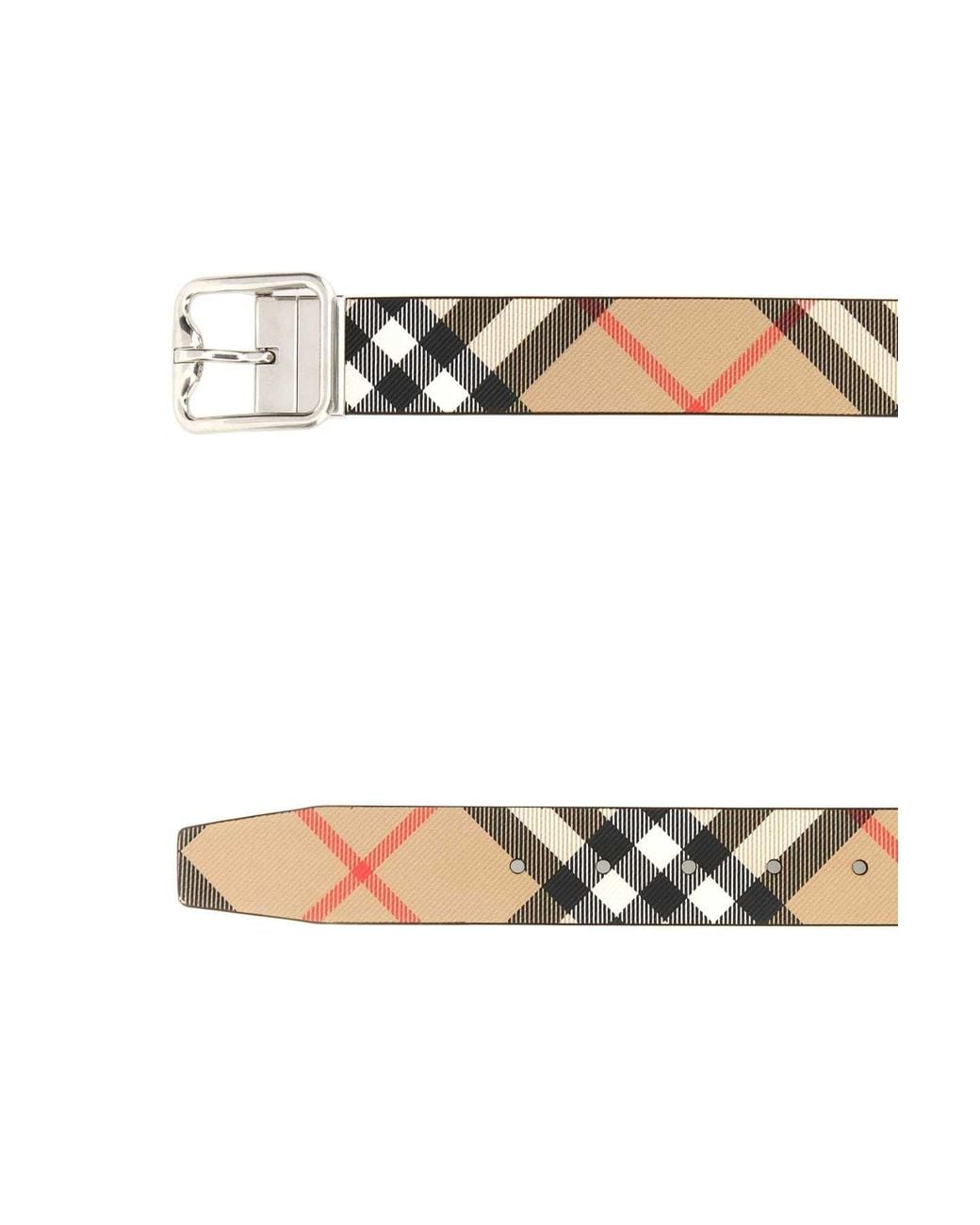 Burberry Multicolor B Buckle Check Reversible Belt for men