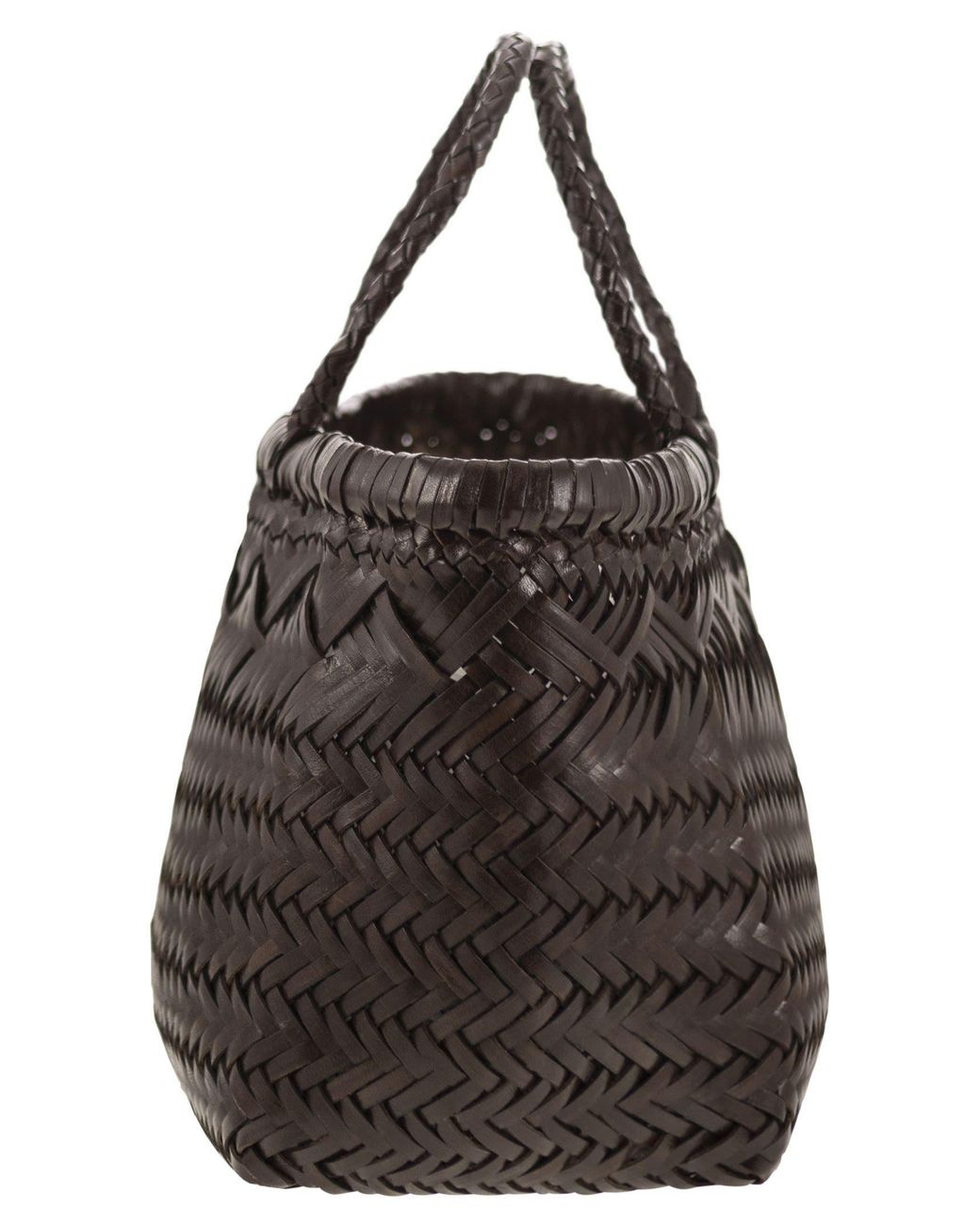 Dragon Black Triple Jump Small Woven Leather Bag