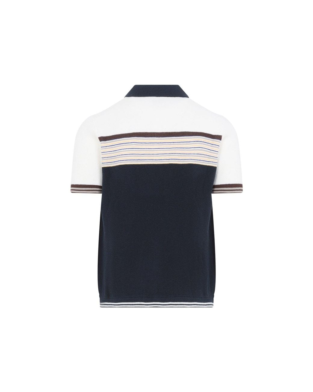 Casablanca Blue Cafe Stripe Polo Shirt