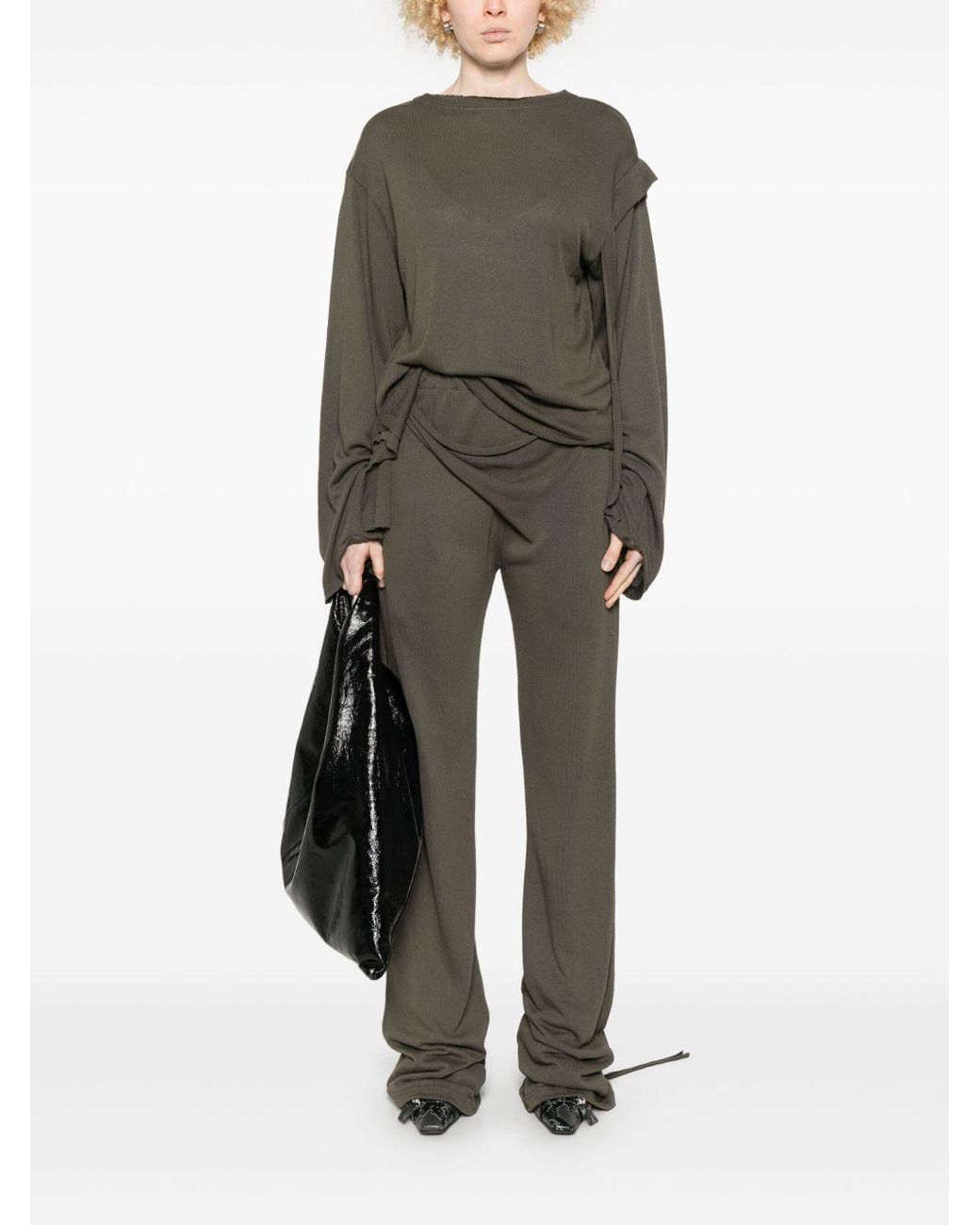 OTTOLINGER Gray Linen Blend Trousers