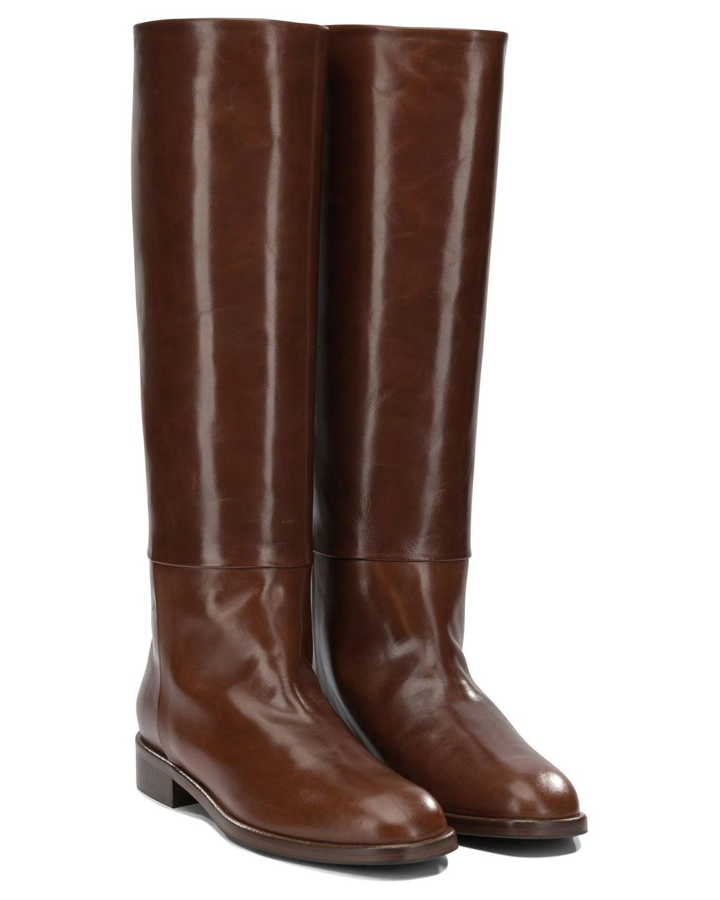 Alluminio Brown Leather Boots