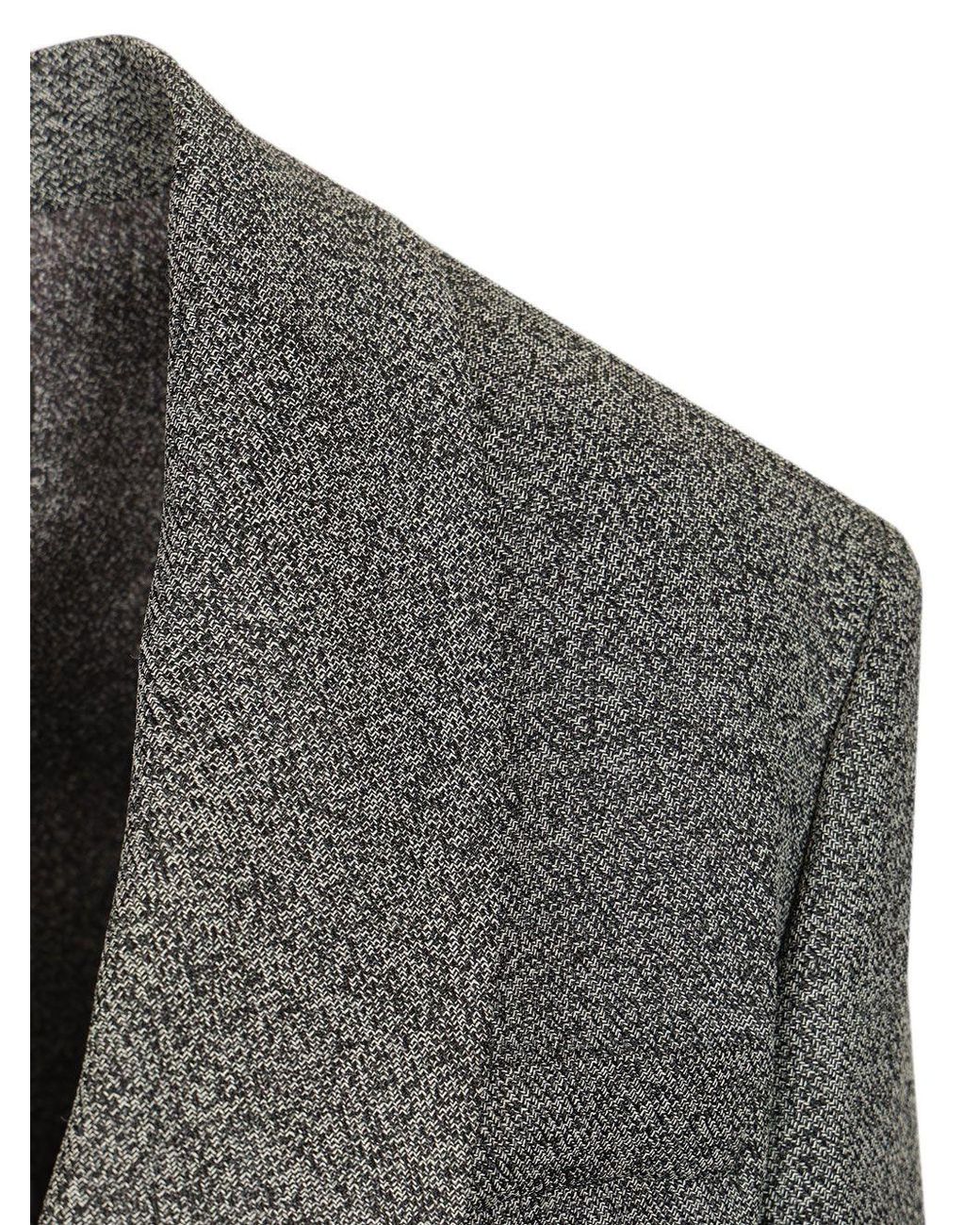 Emporio Armani Gray Double-Breasted Jacket