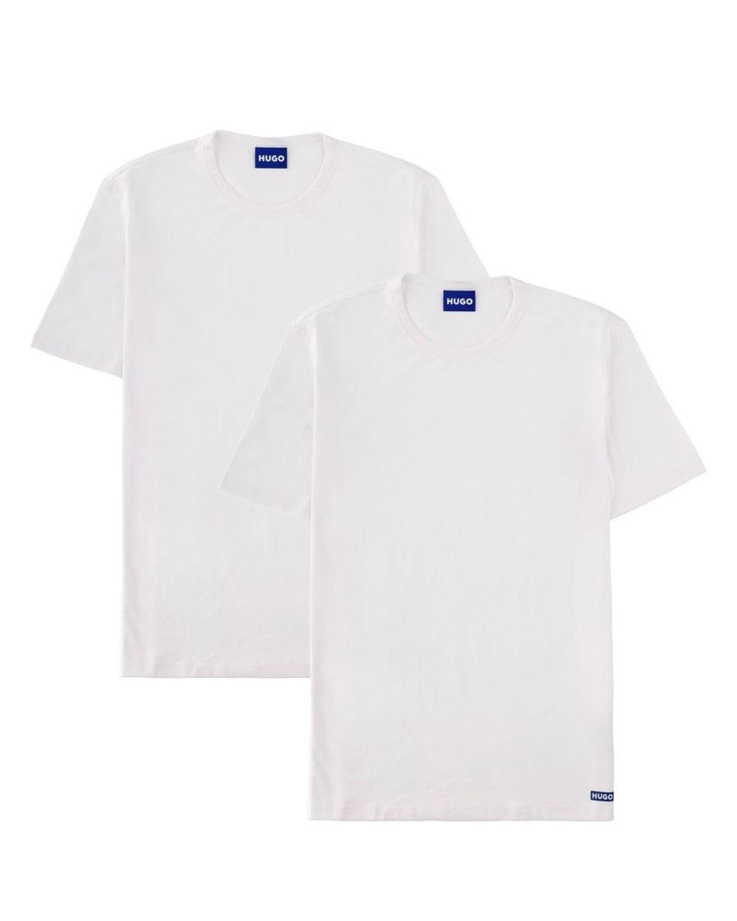 HUGO White Set Da Due T Shirt Con Logo
