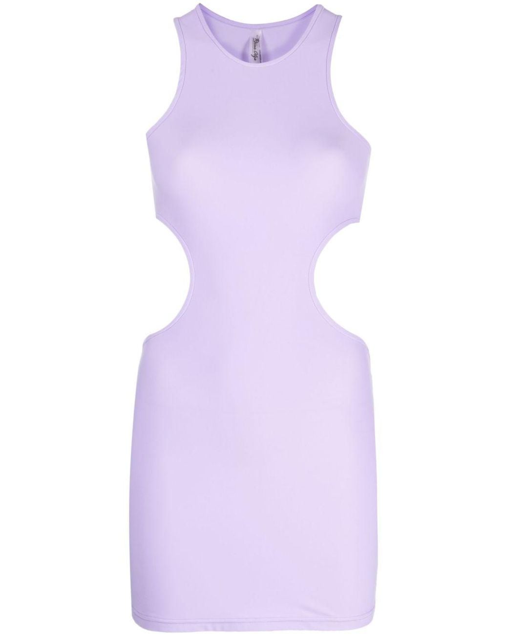 Reina Olga Purple Cut-Out Detail Short Dress
