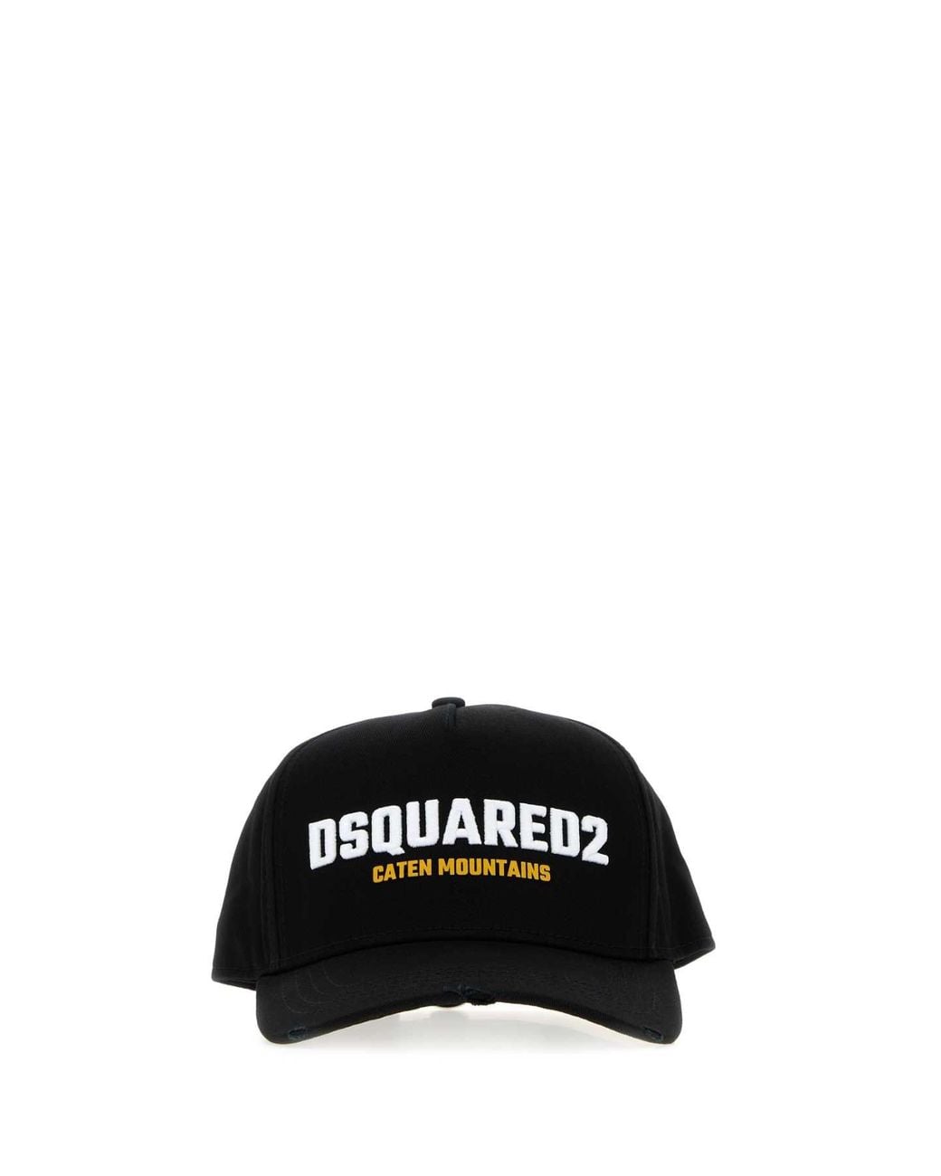 DSquared² Black Dsquared Gabardine Baseball Cap for men