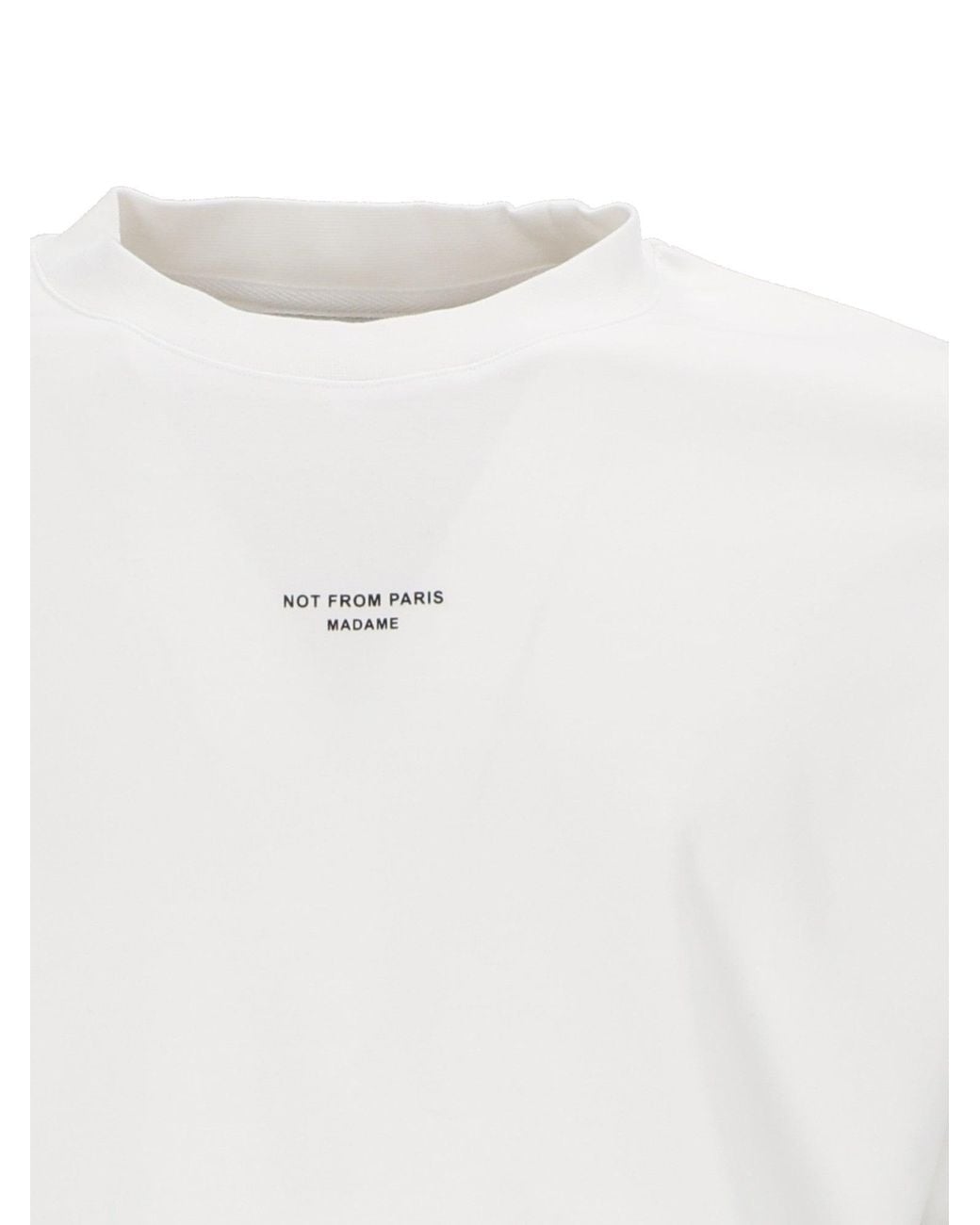 Drole de Monsieur White Optic Classic Slogan T Shirt