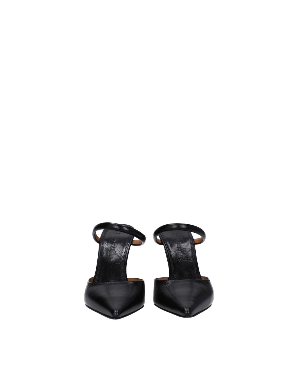 Off-White c/o Virgil Abloh Black Off Lollipop Sandals Leather