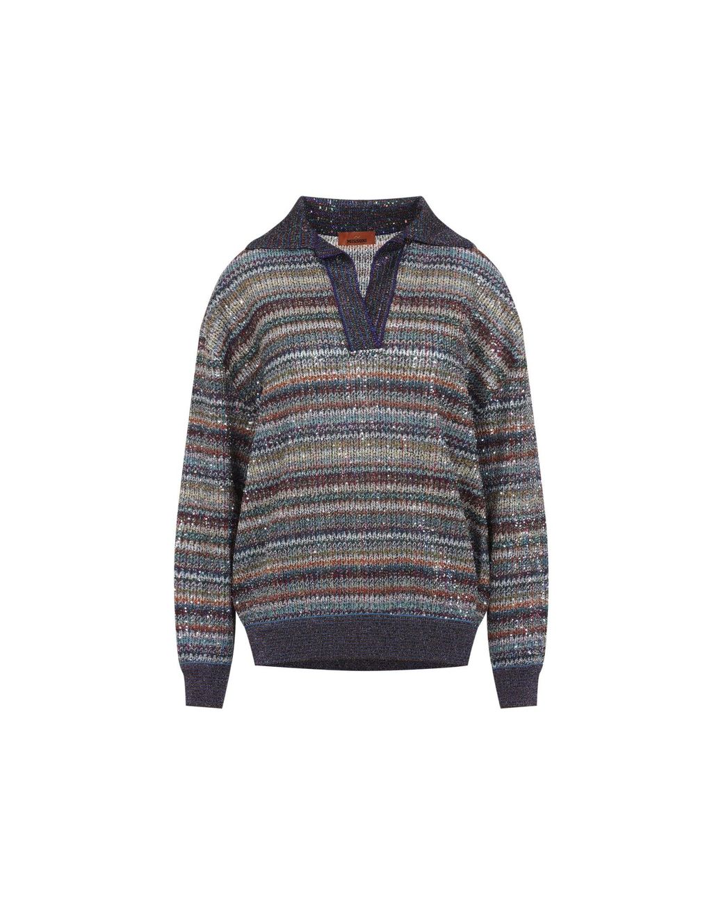Missoni Gray Caperdoni Knit Polo