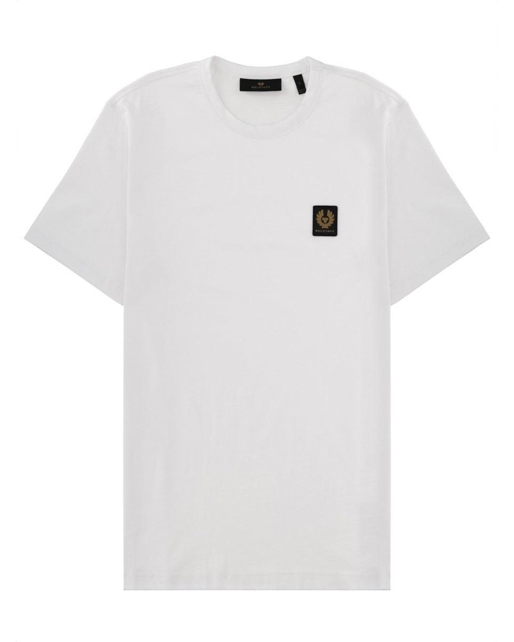 Belstaff White Tshirt Con Patch Logo for men
