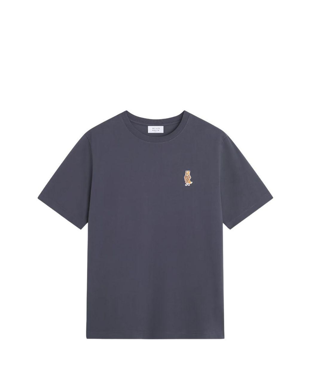 Maison Kitsuné Blue Dressed Fox Embroidered T-Shirt for men