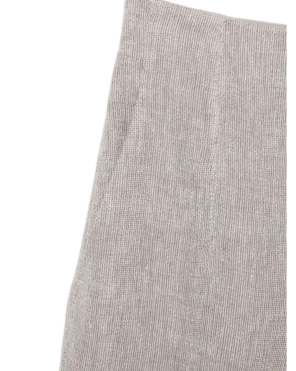 Emporio Armani White Linen Trousers